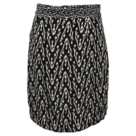 Ba&Sh Iliade Printed Mini Wrap-Effect Skirt in Black and White Viscose